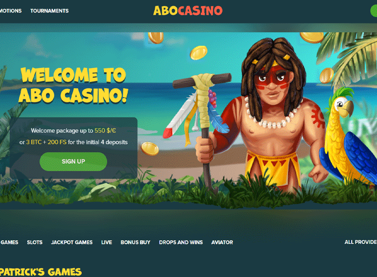 Abo Casino Main Screen