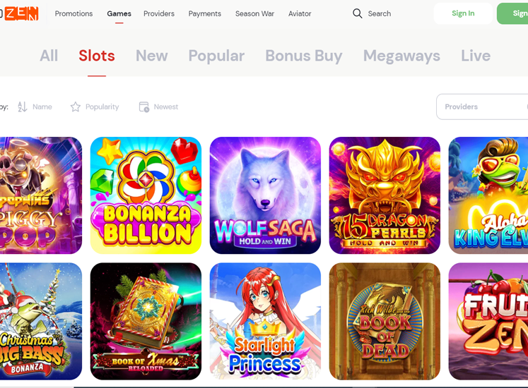 Slotozen Casino Games