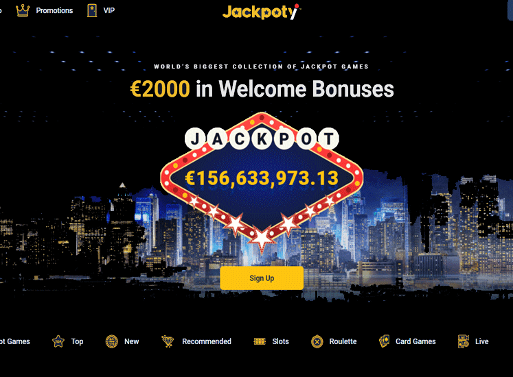 Jackpoty Casino Main Screen