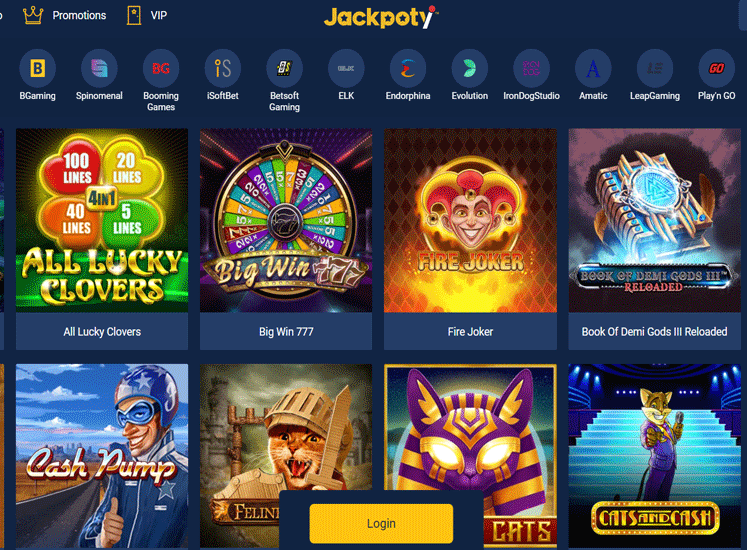 Jackpoty Casino Live Section