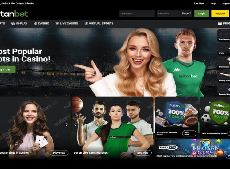 Sultanbet Casino Home Page Screen