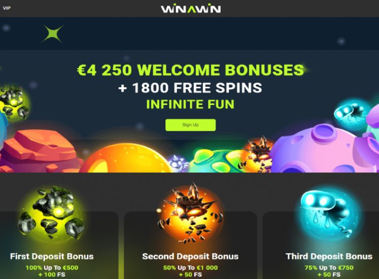 Winawin Casino Bonuses Section