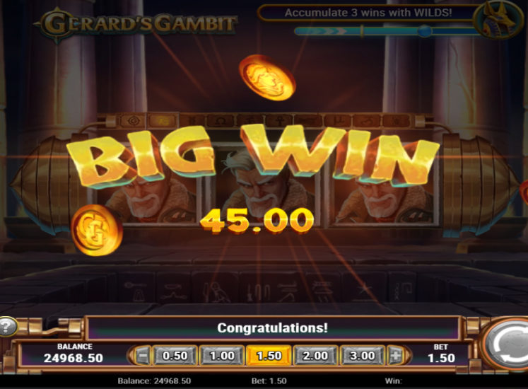 Gerard's Gambit Slot Big Win