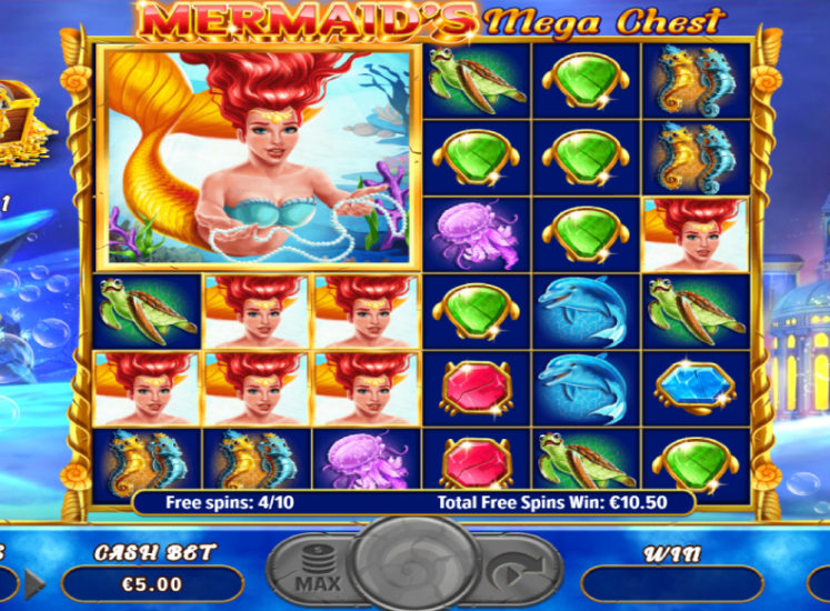 Mermaid's Mega Chest Slot Free Spins Feature