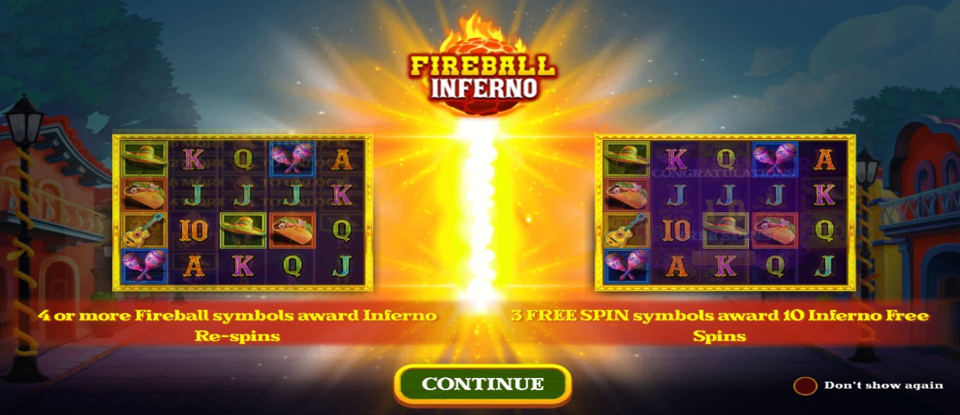 The Fireball Inferno slot Base